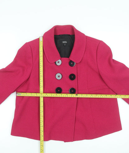 Womens UK Size 14 Marks and Spencer Pink Basic Jacket