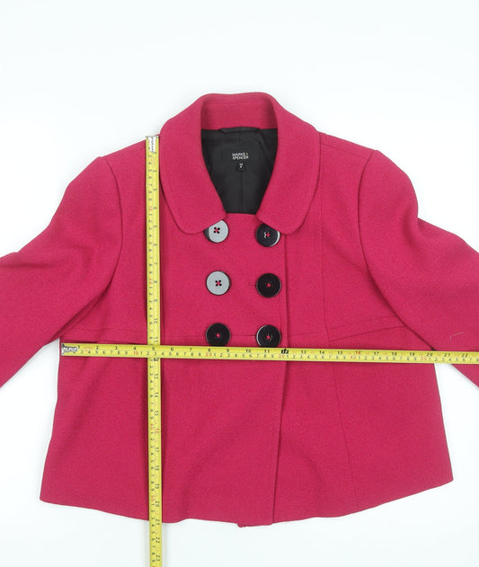 Womens UK Size 14 Marks and Spencer Pink Basic Jacket