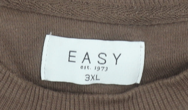 Womens UK Size 3XL Easy Brown Pullover Sweatshirt