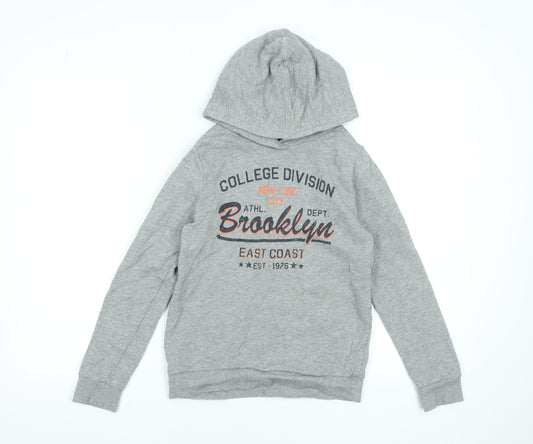 Boys UK Size 9-10 Years name it Grey Pullover Hoodie