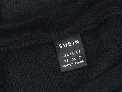 SHEIN Women's Black Skeleton Graphic Pullover Sweatshirt XS