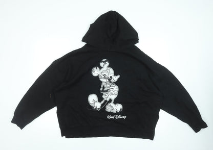 Womens UK Size L Disney Black Pullover Hoodie