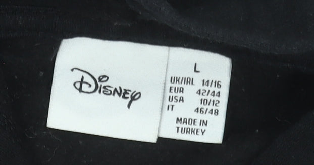Womens UK Size L Disney Black Pullover Hoodie