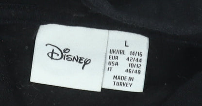 Womens UK Size L Disney Black Pullover Hoodie