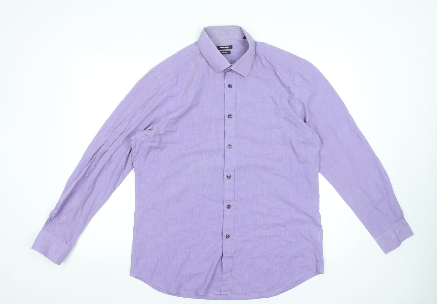 Mens UK Collar Size 16.5 Remus Uomo Smart Purple  Dress Shirt