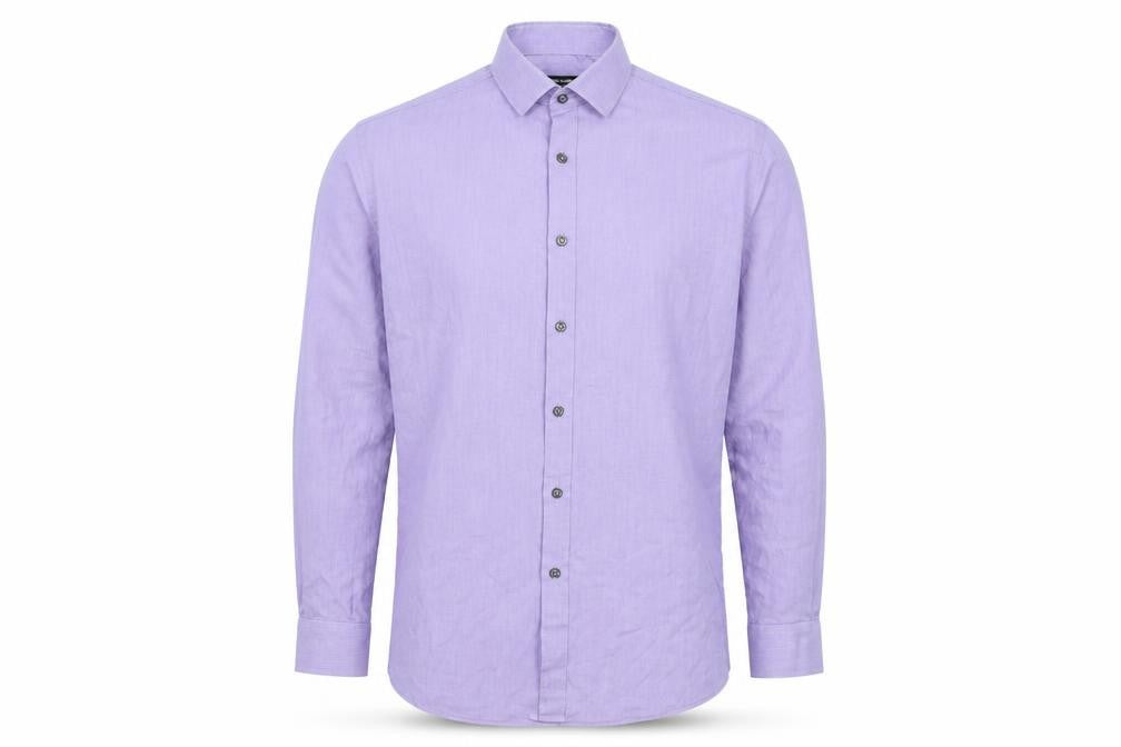 Mens UK Collar Size 16.5 Remus Uomo Smart Purple  Dress Shirt