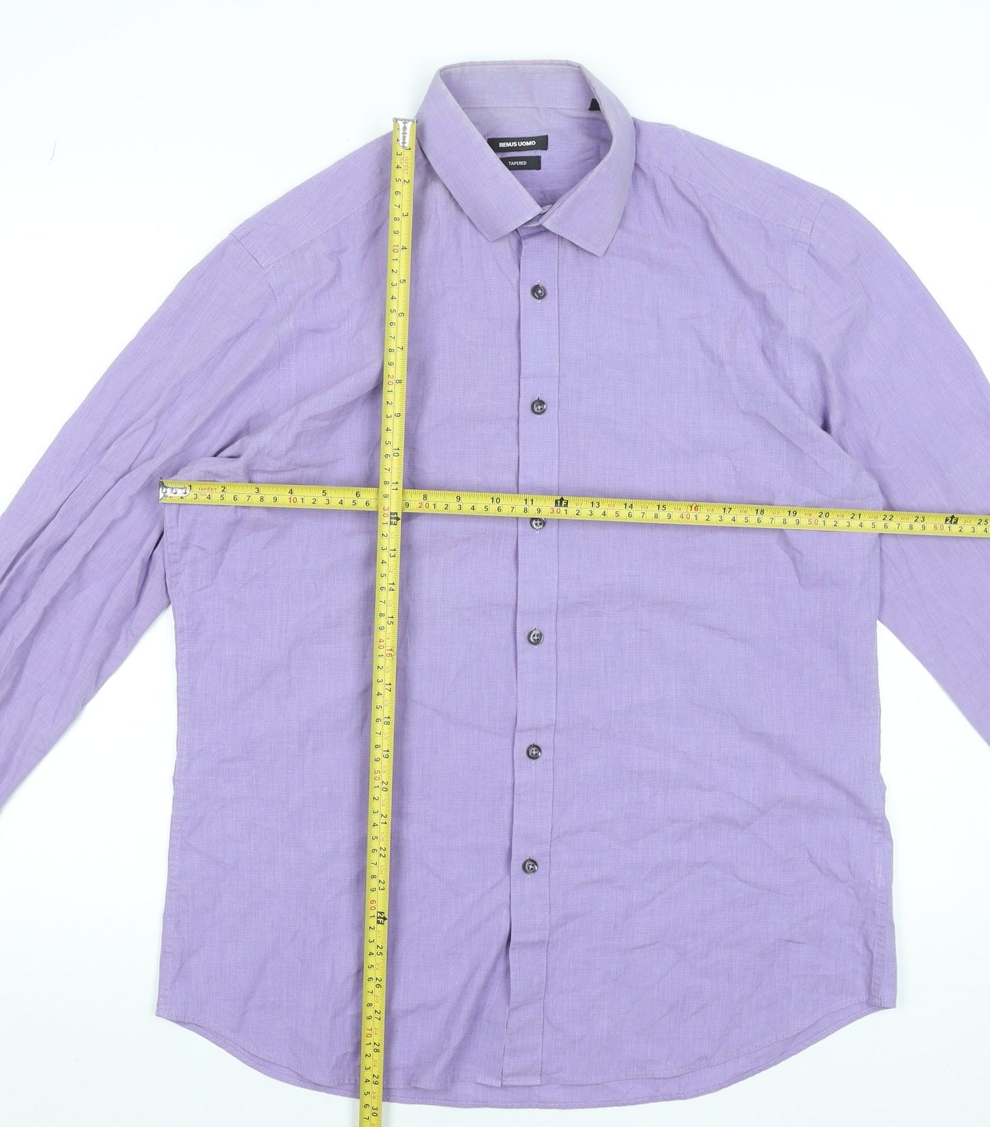 Mens UK Collar Size 16.5 Remus Uomo Smart Purple  Dress Shirt