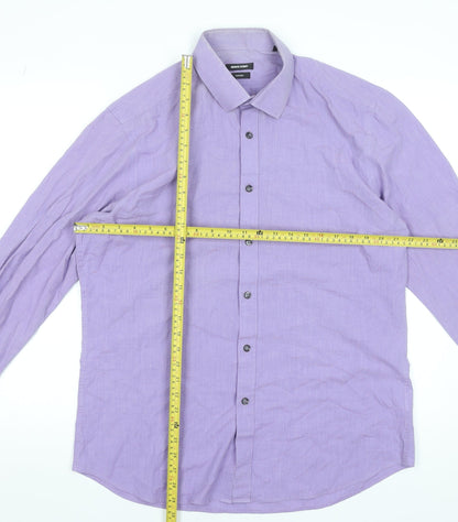 Mens UK Collar Size 16.5 Remus Uomo Smart Purple  Dress Shirt