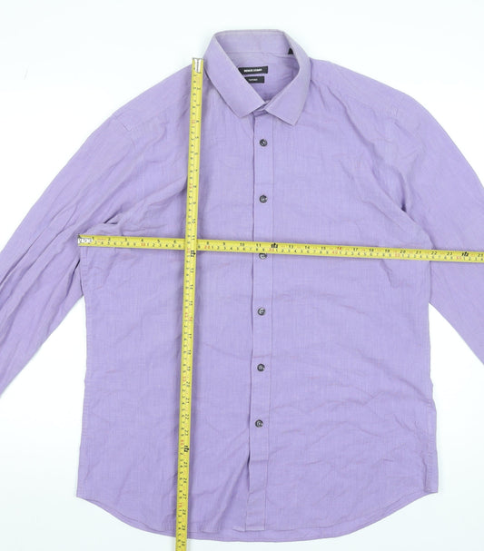 Mens UK Collar Size 16.5 Remus Uomo Smart Purple  Dress Shirt