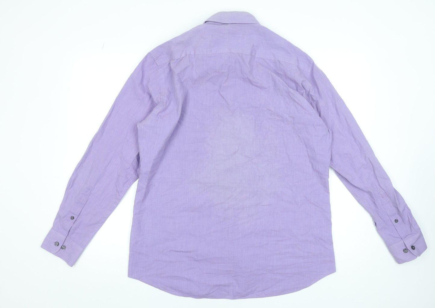 Mens UK Collar Size 16.5 Remus Uomo Smart Purple  Dress Shirt
