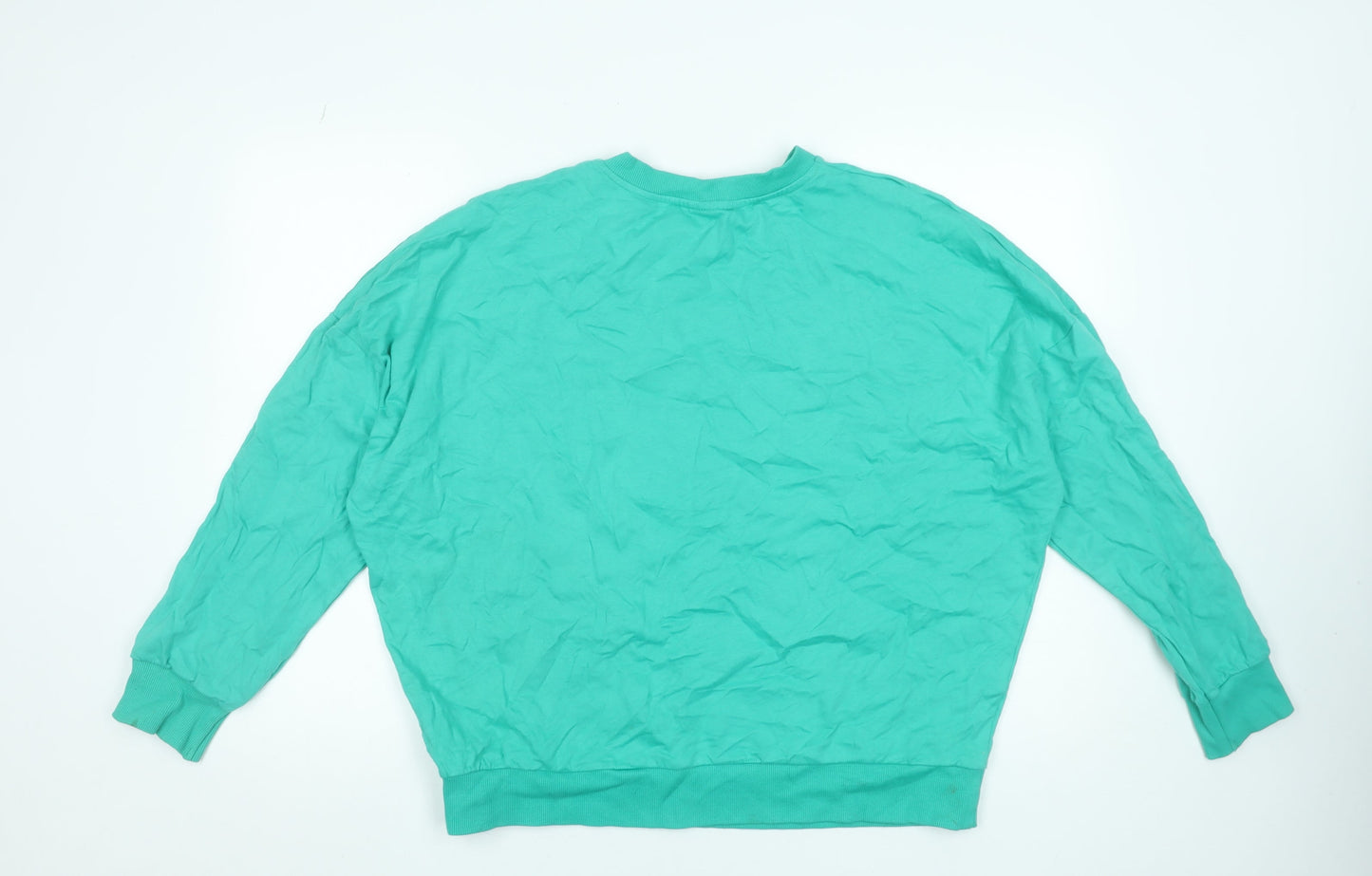 Disney Pluto Green Sweatshirt by George Women L 16-18 Cotton Graphic