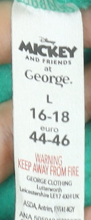 Disney Pluto Green Sweatshirt by George Women L 16-18 Cotton Graphic