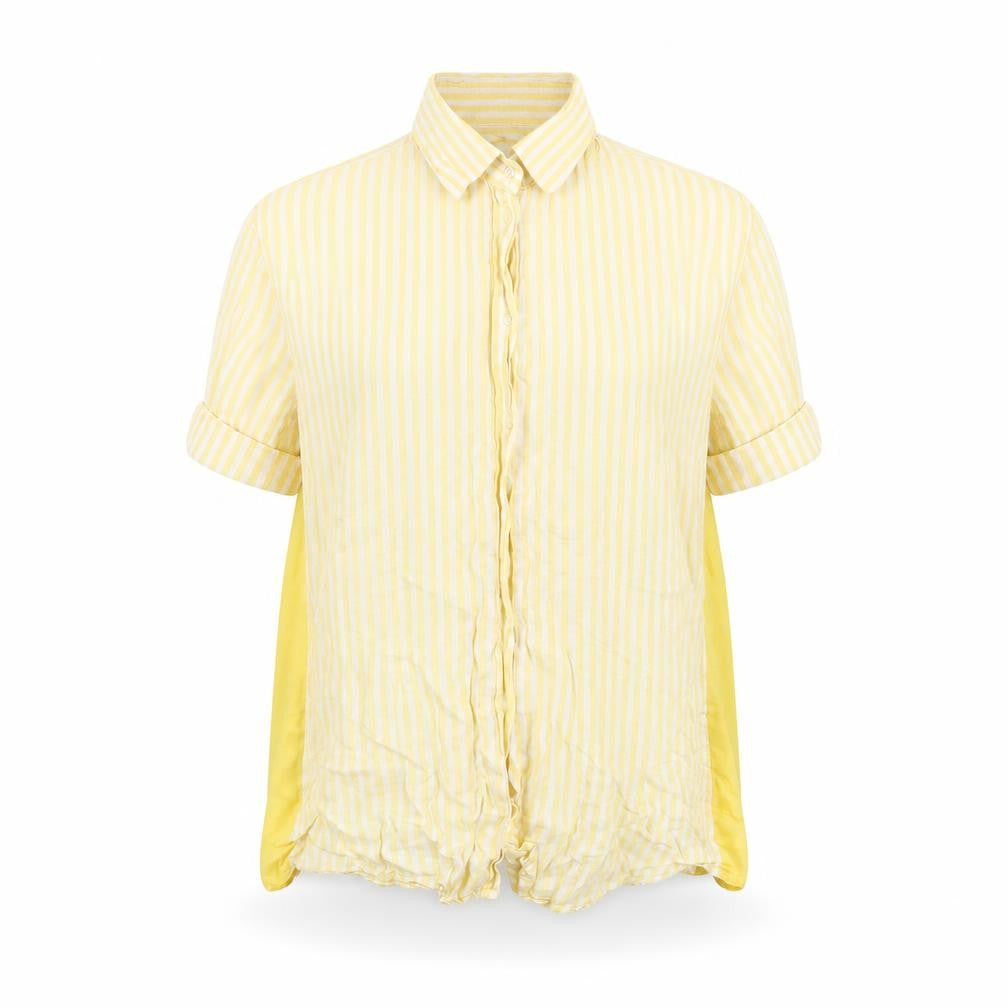 Womens UK Size 12 Van Laack Yellow Basic Button-Up