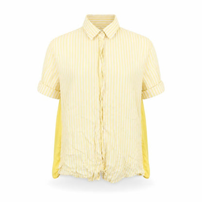 Womens UK Size 12 Van Laack Yellow Basic Button-Up