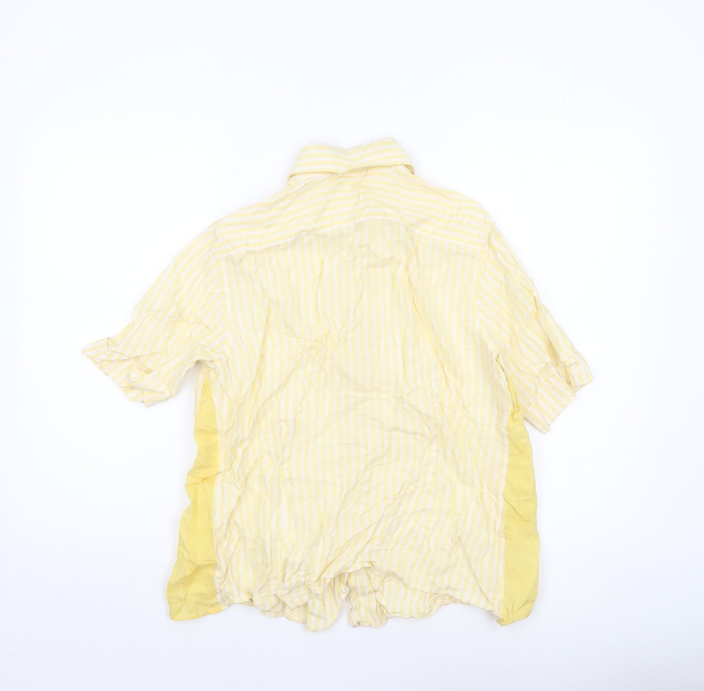 Womens UK Size 12 Van Laack Yellow Basic Button-Up