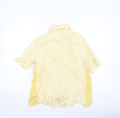 Womens UK Size 12 Van Laack Yellow Basic Button-Up