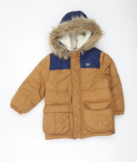 Boys UK Size 5 Years OshKosh B'gosh Brown Puffer Jacket