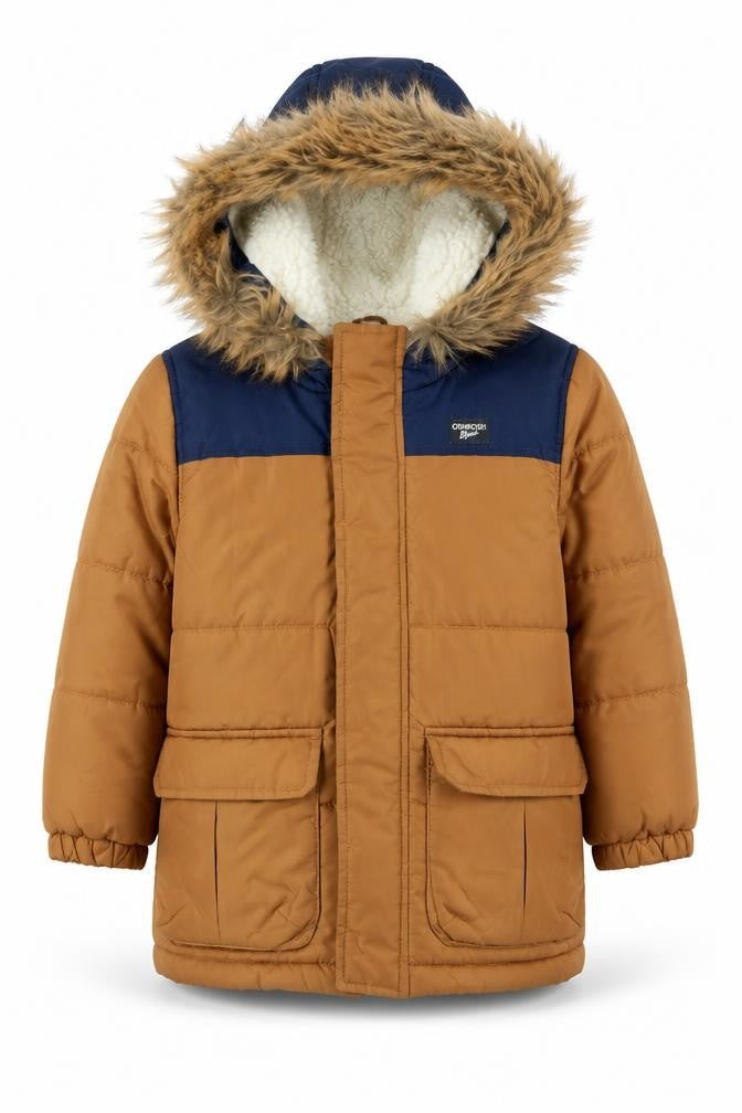 Boys UK Size 5 Years OshKosh B'gosh Brown Puffer Jacket