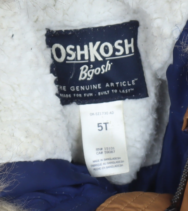 Boys UK Size 5 Years OshKosh B'gosh Brown Puffer Jacket