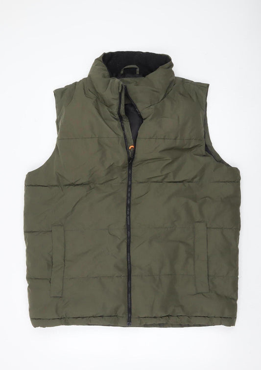 Primark Mens Green 2XL Puffer Waistcoat Gilet Lightweight Lined
