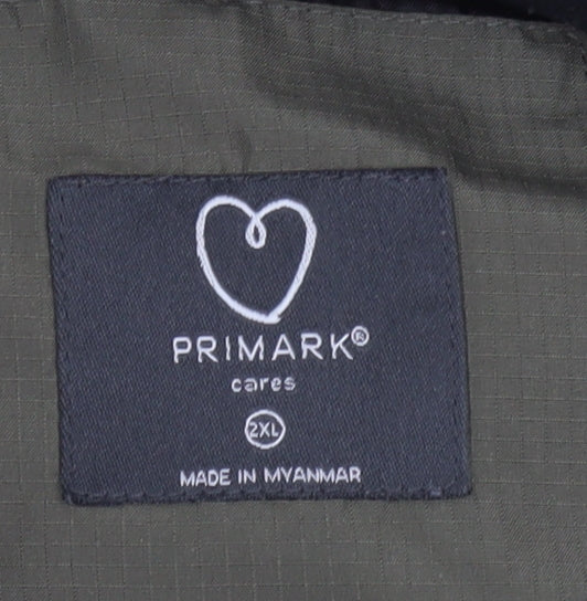 Primark Mens Green 2XL Puffer Waistcoat Gilet Lightweight Lined