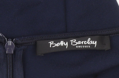 Betty Barclay Women Blue White Colourblock Lace Bodycon Dress Size 14