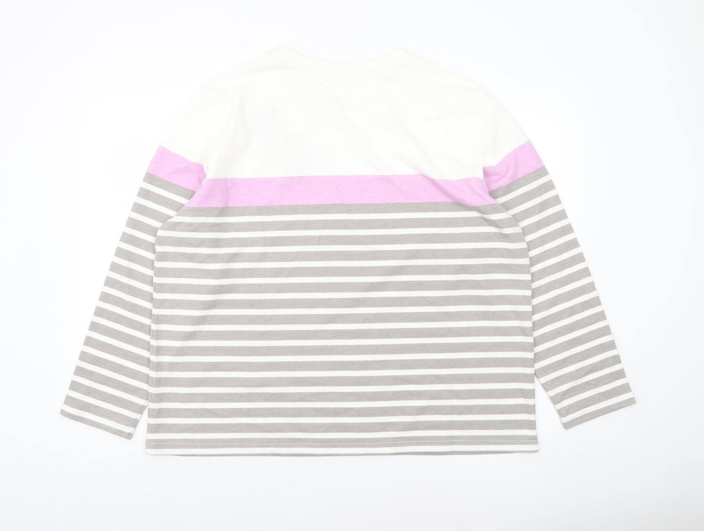 Damart Women’s Multicoloured Striped Long Sleeve T-Shirt Size 22