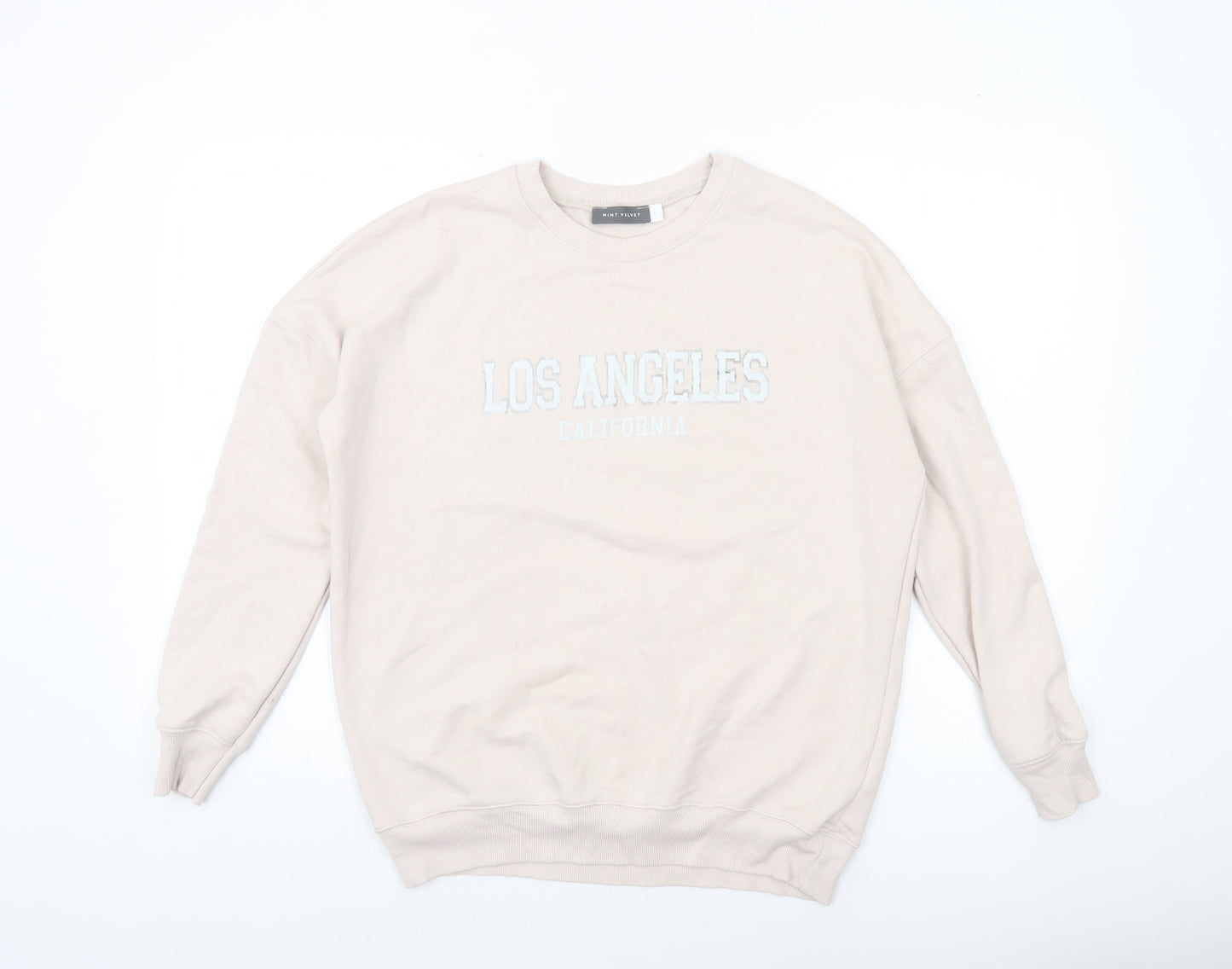 Womens UK Size S Mint Velvet Beige Pullover Sweatshirt