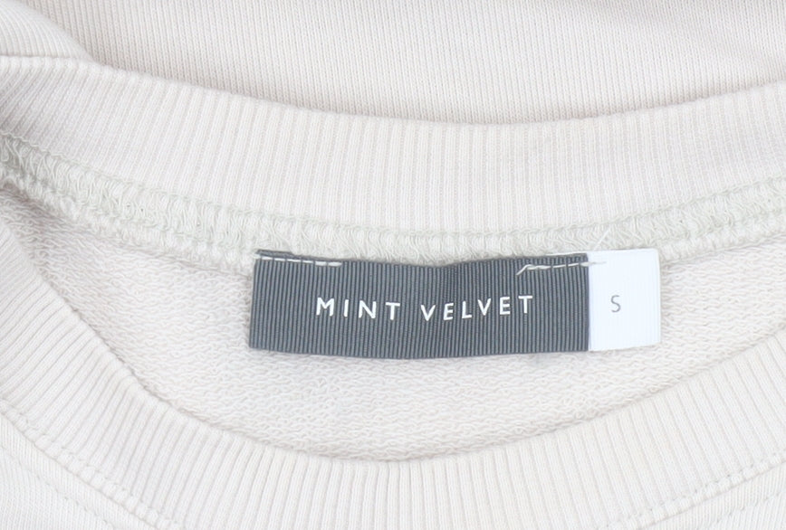 Womens UK Size S Mint Velvet Beige Pullover Sweatshirt