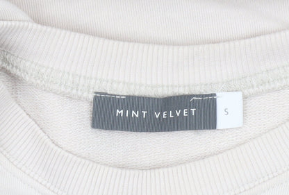 Womens UK Size S Mint Velvet Beige Pullover Sweatshirt