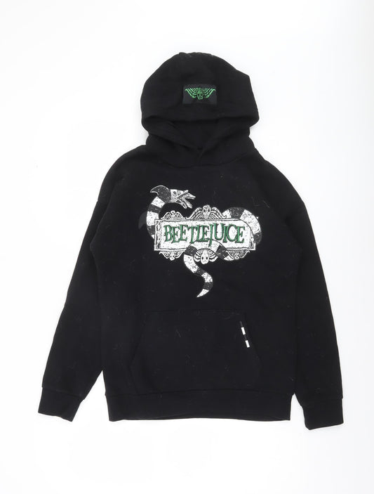 Boys UK Size 12-13 Years Beetlejuice Black Pullover Hoodie