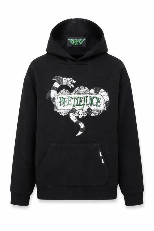 Boys UK Size 12-13 Years Beetlejuice Black Pullover Hoodie