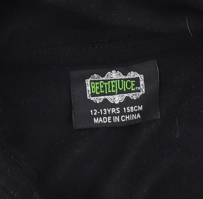 Boys UK Size 12-13 Years Beetlejuice Black Pullover Hoodie