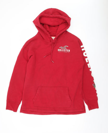 Womens UK Size XS Hollister Red Pullover Hoodie