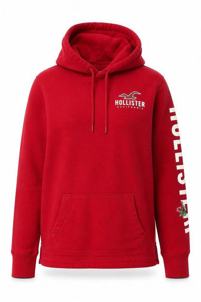 Womens UK Size XS Hollister Red Pullover Hoodie