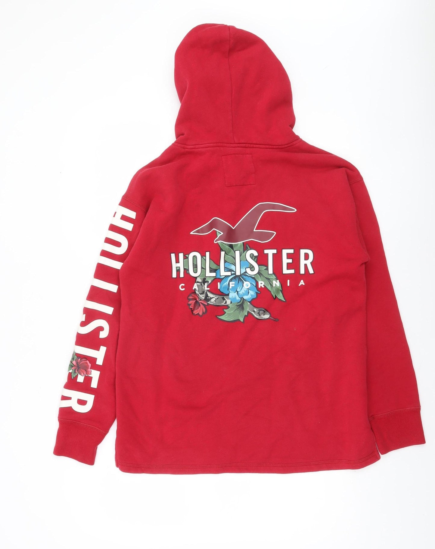 Womens UK Size XS Hollister Red Pullover Hoodie