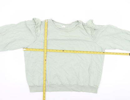 Womens UK Size 16 Marks and Spencer Green Pullover Sweatshirt
