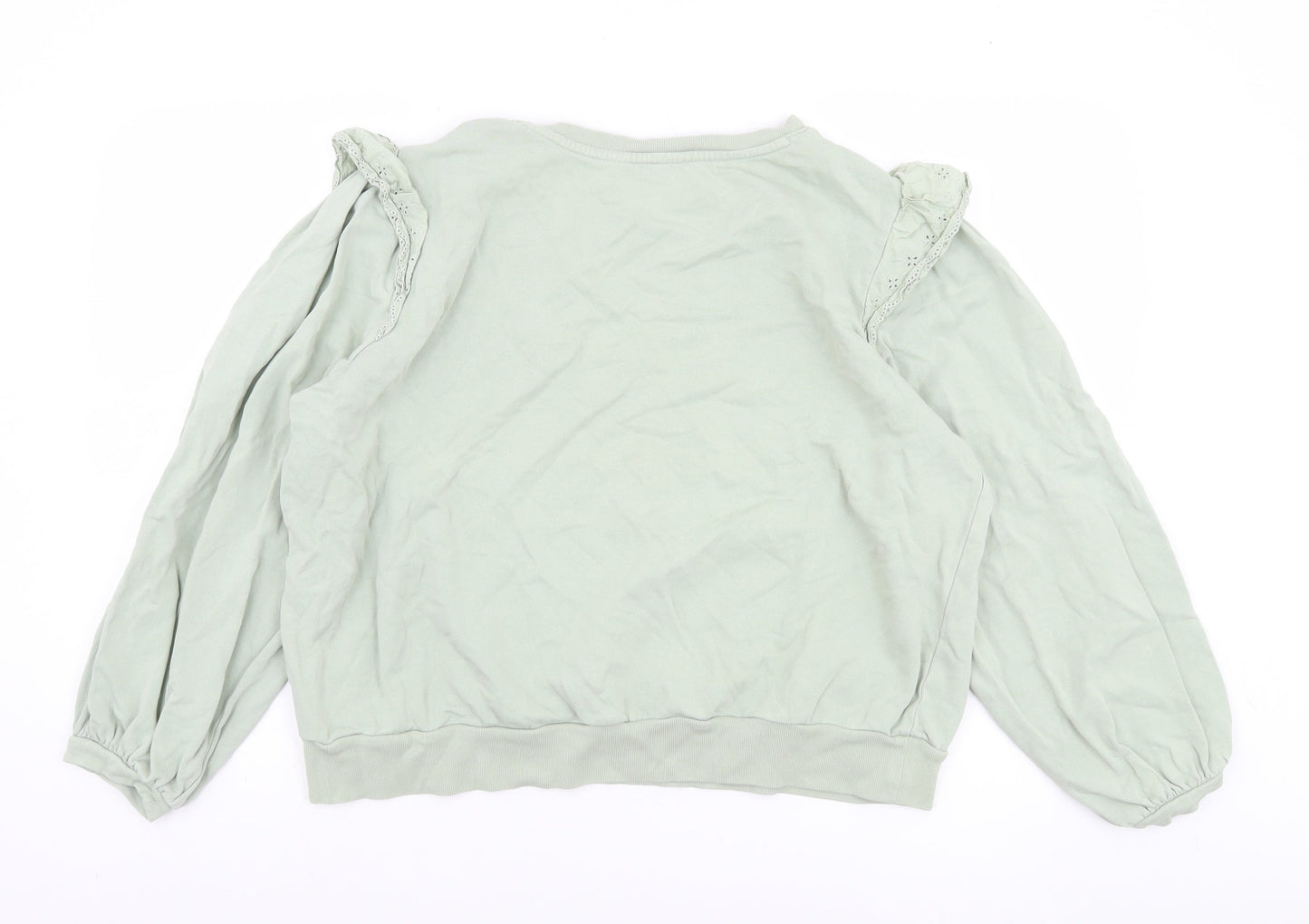 Womens UK Size 16 Marks and Spencer Green Pullover Sweatshirt