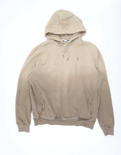Mens UK Size M NEXT Beige Pullover Hoodie