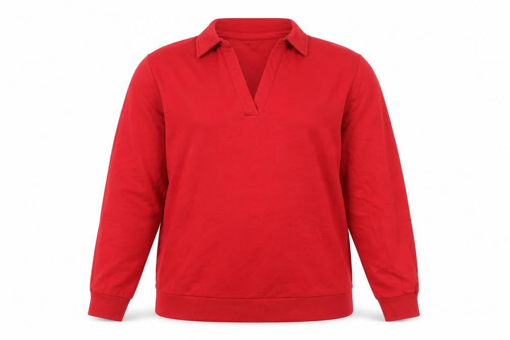 Womens UK Size 16 NEXT Red Henley Sweatshirt