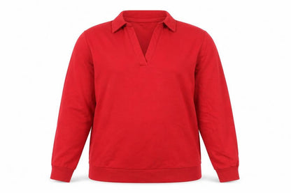 Womens UK Size 16 NEXT Red Henley Sweatshirt