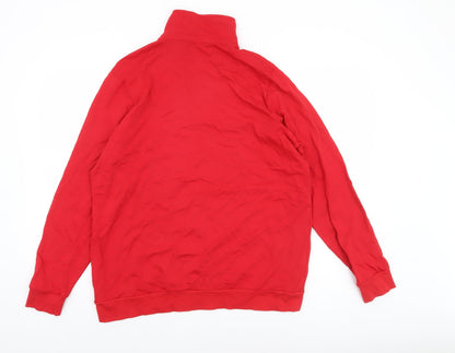 Womens UK Size 16 NEXT Red Henley Sweatshirt