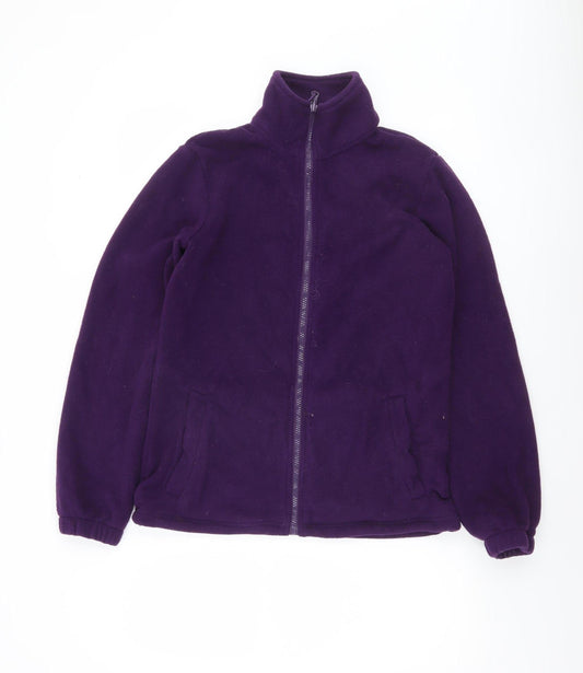 Mountain Warehouse Womens Purple Fleece Full Zip Jacket Size 8
