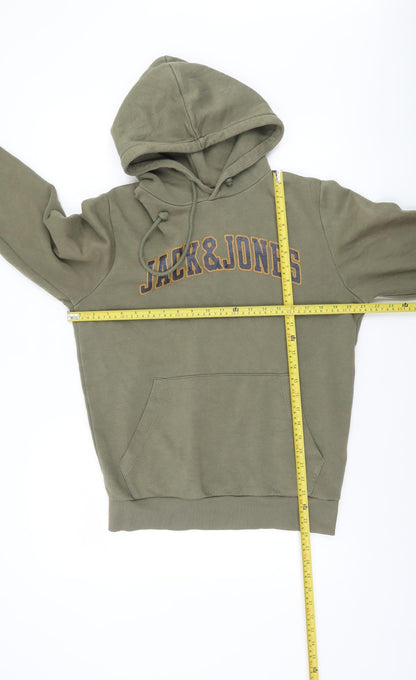 Mens UK Size S JACK & JONES Green Pullover Hoodie