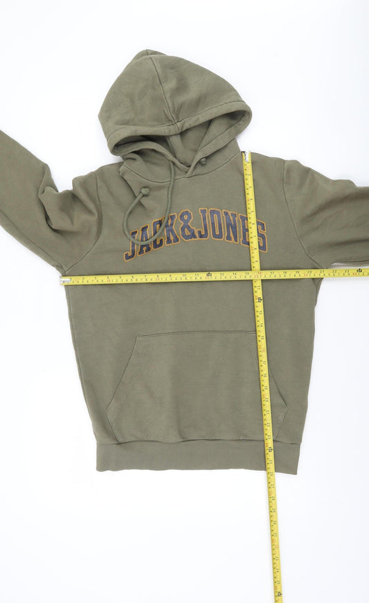Mens UK Size S JACK & JONES Green Pullover Hoodie