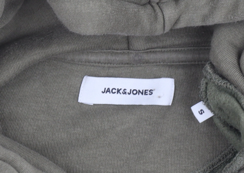 Mens UK Size S JACK & JONES Green Pullover Hoodie