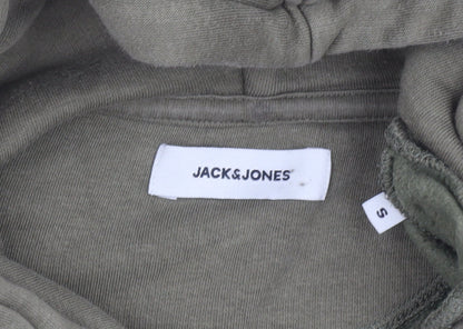 Mens UK Size S JACK & JONES Green Pullover Hoodie