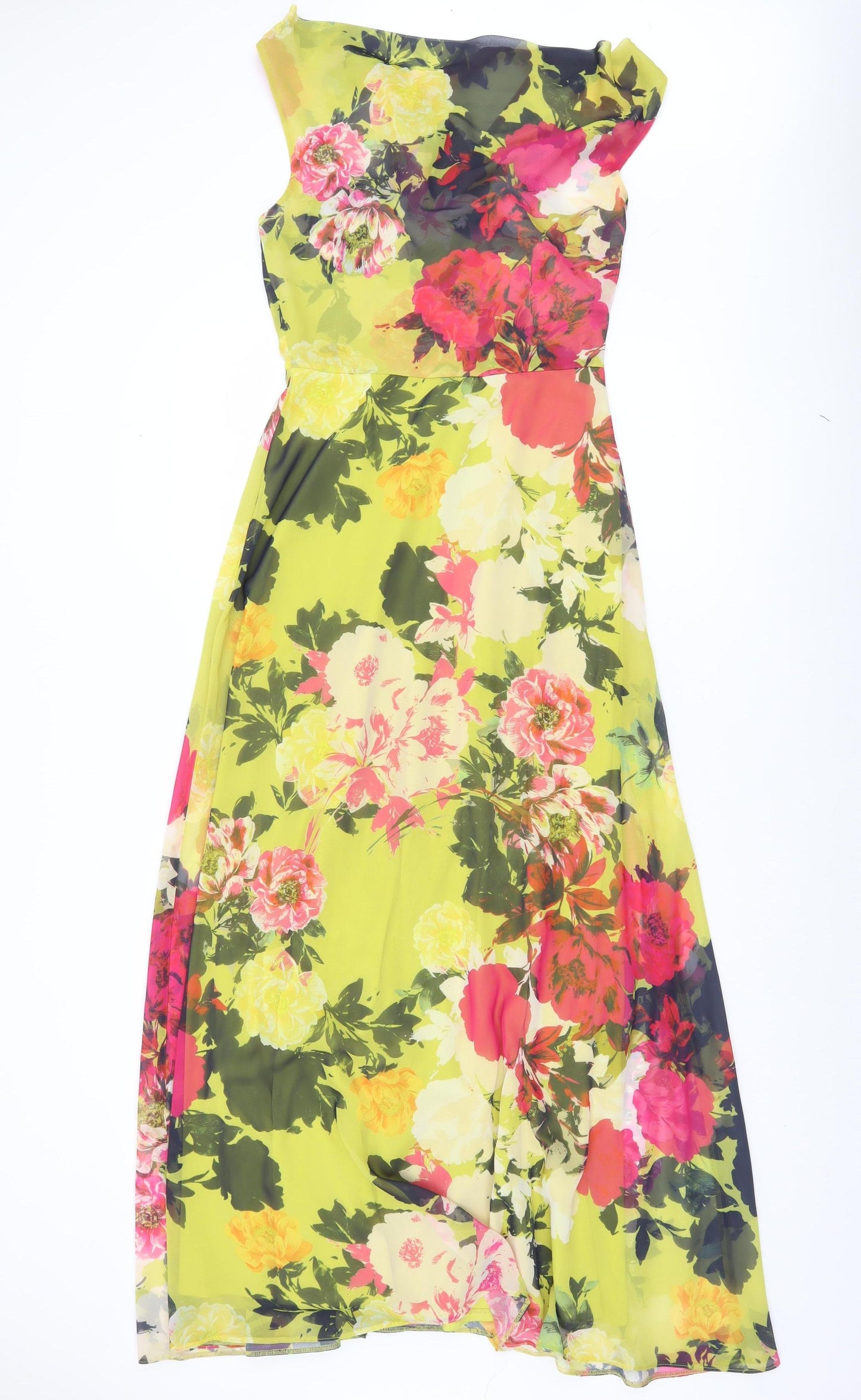 Dorothy Perkins Women’s Multicoloured Floral Maxi Dress Size 8 Sleeveless Off Shoulder