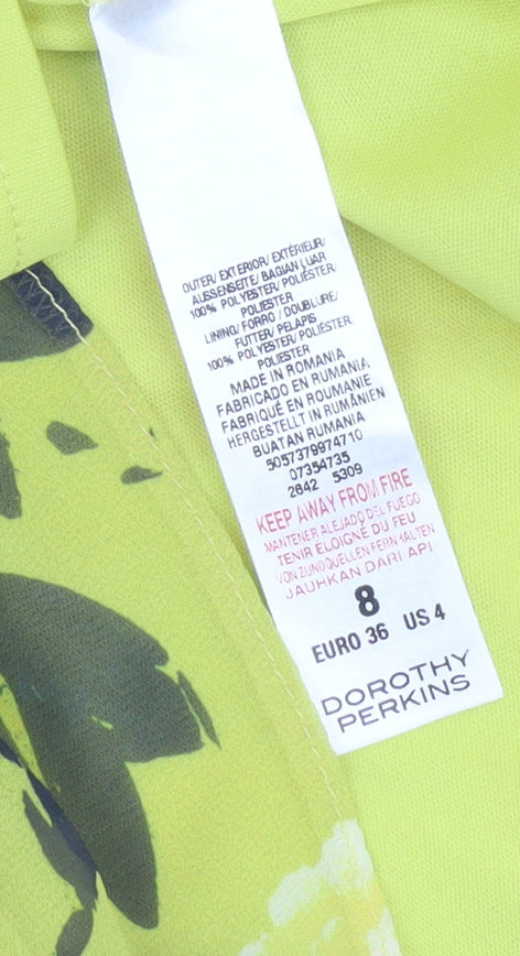 Dorothy Perkins Women’s Multicoloured Floral Maxi Dress Size 8 Sleeveless Off Shoulder