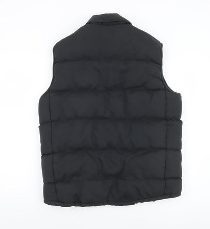 Mens UK Size M Blue Lake Black Puffer Jacket